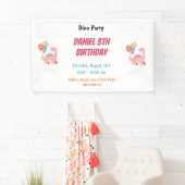 Drie Rex Kinder Dinosaurus 3e Verjaardagsfeest Spandoek (Insitu)