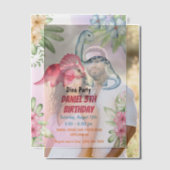 Drie Rex Kinder Dinosaurus 3e Verjaardagsfeest Vellum Uitnodigingen (Offset (Koppel))