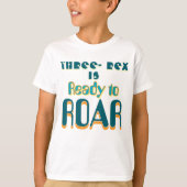Drie Rex klaar om te brullen! T-shirt (Voorkant)