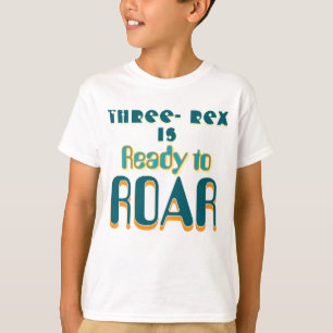 Drie Rex klaar om te brullen! T-shirt