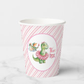 Drie Rex meisje verjaardagsfeestje Papieren Bekers (Achterkant)