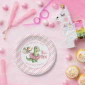 Drie Rex meisje verjaardagsfeestje Papieren Bordje (Feest)