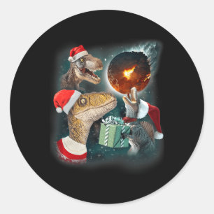 Drie Rex Moon 3 Dinos Howling Rare Vervloekte Chri Ronde Sticker