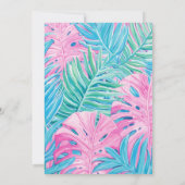 Drie-Rex Roze Meisje Dinosaurus 3e Derde Verjaarda Kaart (Achterkant)