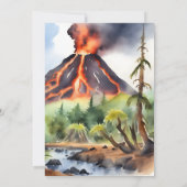 Drie rex schattige dinosaurussen verjaardagsfeestj kaart (Achterkant)