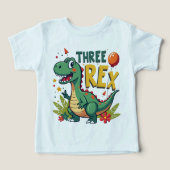 Drie Rex T-Shirt: Drie jaar Dino Fun! (Design voorkant)