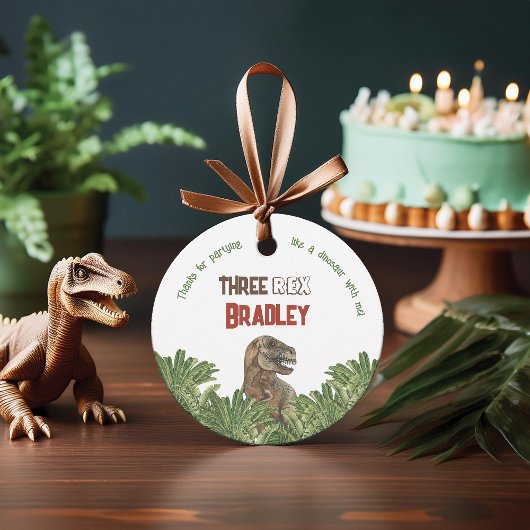 Drie Rex Verjaardag Waterverf Bedankjes Labels