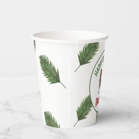 Drie Rex Verjaardag Waterverf Papieren Bekers (Rechts)