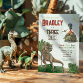 Drie Rex Verjaardag Waterverf Uitnodiging