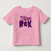 Drie Rex Verjaardagsmeisje Peuter T-shirt (Voorkant)