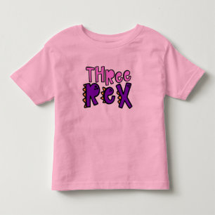 Drie Rex Verjaardagsmeisje Peuter T-shirt