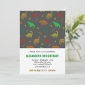 Drie rex verjaardagsuitnodiging 3 jaar oud kaart (Staand voorkant)