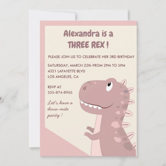 Drie rex verjaardagsuitnodiging 3 rex Schattige Me Kaart (Voorkant)