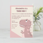 Drie rex verjaardagsuitnodiging 3 rex Schattige Me Kaart (Staand voorkant)