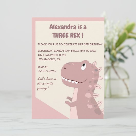 Drie rex verjaardagsuitnodiging 3 rex Schattige Me Kaart (Staand voorkant)