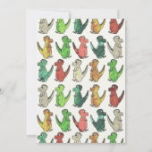 Drie rex verjaardagsuitnodiging 3e voor kinderen kaart (Achterkant)