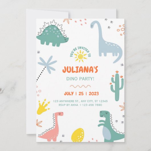 Drie Rex verjaardagsuitnodiging Kaart (Voorkant)