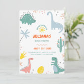 Drie Rex verjaardagsuitnodiging Kaart (Staand voorkant)