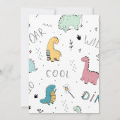 Drie Rex verjaardagsuitnodiging Kaart (Achterkant)