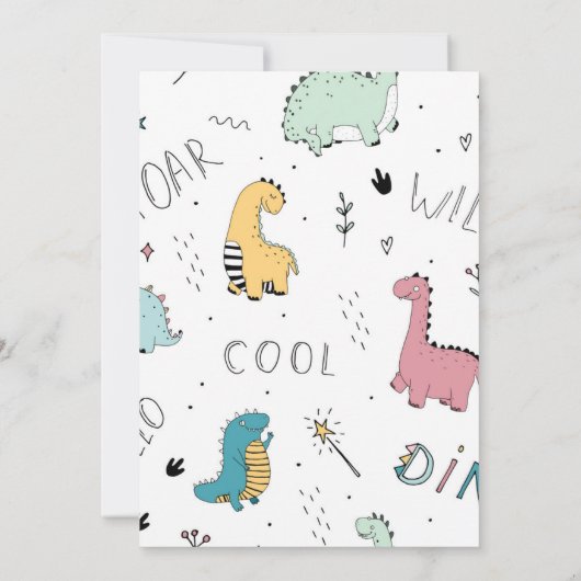 Drie Rex verjaardagsuitnodiging Kaart (Achterkant)