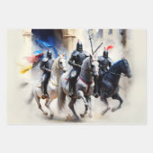 Drie ridders vertrekken - De queeste   Inpakpapier Vel (Voorkant 3)