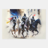 Drie ridders vertrekken - De queeste   Inpakpapier Vel (Voorkant 2)