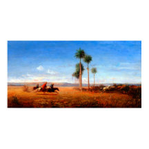 Drie Riders Galloping over een plaat