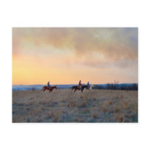Drie riders in de Flint Hills van Kansas