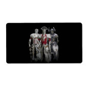 Drie riemen etiket (Voorkant)