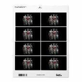 Drie riemen etiket (Full Sheet)