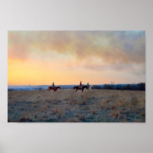 Drie riemen in de Kansas Flint Hills Poster (Voorkant)