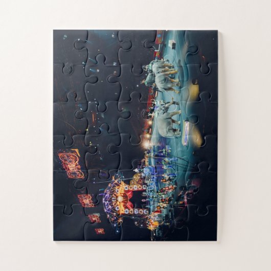 Drie Ring Circus Elephants Arena Legpuzzel (Verticaal)