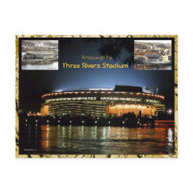 Drie Rivers Stadium Briefkaart met Implosie