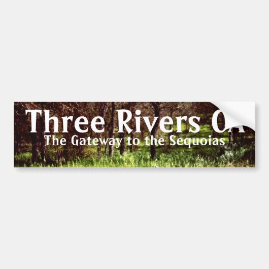 Drie rivieren Californische Bumpersticker (Voorkant)
