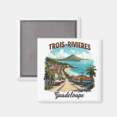 DRIE-RIVIEREN GUADELOUPE MAGNEET (Voorkant / Achterkant)