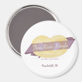 Drie rivieren Kringla magneet (Voorkant / Achterkant)