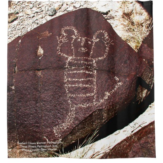 Drie rivieren Petroglyphs Douchegordijn (Voorkant)