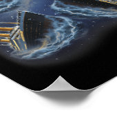 Drie Rms Titanic Maan 3 Huilend Bij Maan Grappige Poster (Hoek)
