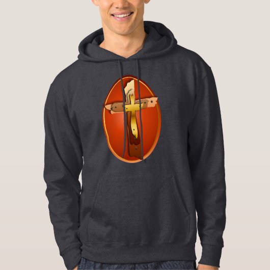 Drie Robuged Crosses Oval Shirten Hoodie (Voorkant)
