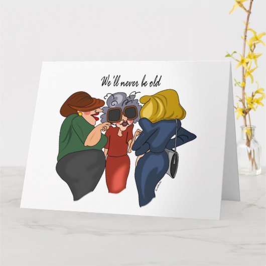 Drie roddels Cartoon Birthday Kaart  (Gele Bloem)