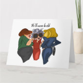 Drie roddels Cartoon Birthday Kaart  (Voorkant)