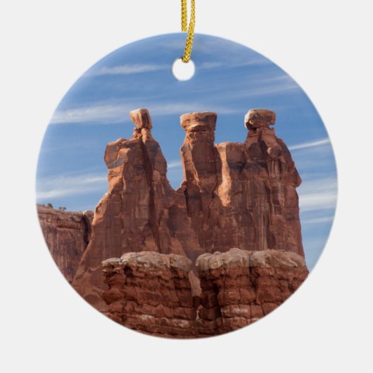 Drie roddels keramisch ornament (Voorkant)