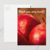 Drie rode appels briefkaart (Voorkant / Achterkant)