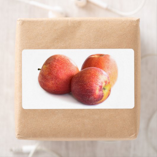 Drie rode appels etiket (Insitu)