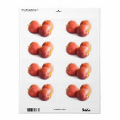 Drie rode appels etiket (Full Sheet)