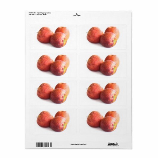 Drie rode appels etiket (Full Sheet)