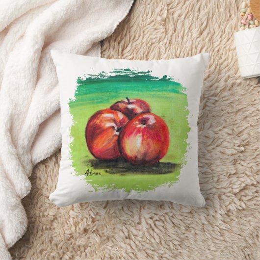 Drie rode appels kussen (Deken)