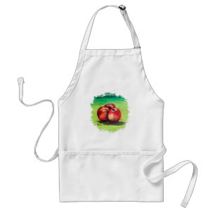 Drie rode appels standaard schort