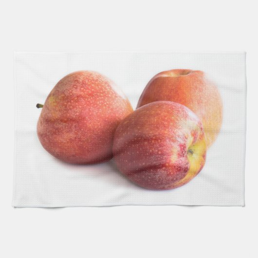 Drie rode appels theedoek (Horizontaal)