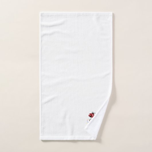 Drie rode en zwarte ladybug met sterren bad handdoek (Handdoek)